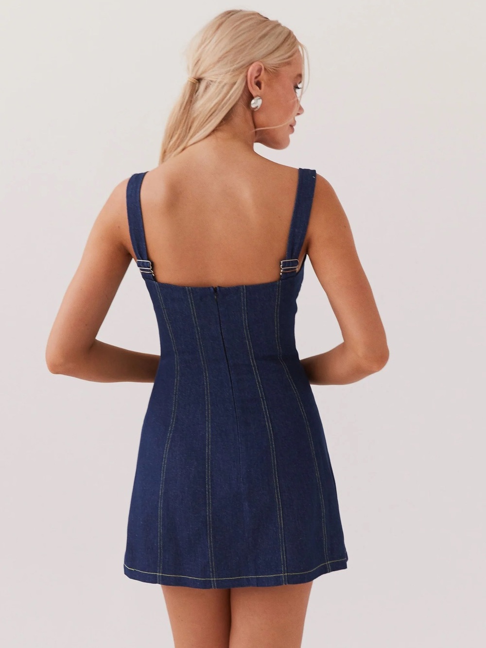 Peppermayo Rosalia Denim Mini Dress - Indigo - Picture 4 of 5